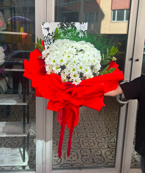 Premium İthal Beyaz Papatya Buketi